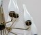 Lámpara de araña grande de latón con jarrones, años 50, Imagen 5