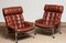 Easy Chairs in Chrome and Brown Cognac Leather by Pethrus Lindlöfs, 1960s, Set of 2, Image 4