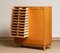 Oak Tambour Door Drawer Archive Cabinet in the Manner of Johannes Hansen, 1970s 8