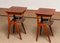 Tables de Chevet en Acajou avec Détails en Laiton, Suède, 1950s, Set de 2 10