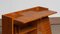 Slim Oak Workbench / Writing Desk with Open Folding Writing Working Top, 1940s, Image 19