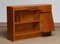 Slim Oak Workbench / Writing Desk with Open Folding Writing Working Top, 1940s, Image 17