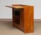 Slim Oak Workbench / Writing Desk with Open Folding Writing Working Top, 1940s 13