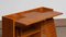 Slim Oak Workbench / Writing Desk with Open Folding Writing Working Top, 1940s 19