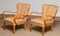 Scandinavian Bentwood Armchairs Club Chairs in Elm, Sweden, 1950s, Set of 2 3
