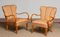 Club chair in legno curvato di olmo, Scandinavia, anni '50, set di 2, Immagine 2