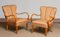 Scandinavian Bentwood Armchairs Club Chairs in Elm, Sweden, 1950s, Set of 2, Image 2