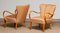Club chair in legno curvato di olmo, Scandinavia, anni '50, set di 2, Immagine 4