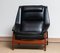 Fauteuil Profil en Cuir Noir et Teck par Folke Ohlsson pour DUX, 1960s 11