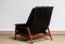 Profil Lounge Chair Profil in Black Leather and Teak by Folke Ohlsson for DUX, 1960s, Image 8