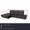 Roxanne Anthracite Leather Corner Sofa from Koinor 2