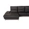Roxanne Anthracite Leather Corner Sofa from Koinor 8