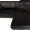 Taboo Black Leather Sofa by Willi Schillig 9