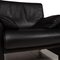 DS 14 Black Leather Armchair from de Sede, Set of 3 3