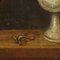 Natura Morta con Fiori Farfalla e Lucertola, óleo sobre lienzo, Imagen 7