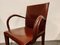 Red Leather Dining Chairs from Arper, Italy, 1980s, Set of 4 9