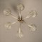 Lámpara de araña Barovier de cristal de Murano Art Déco con seis brazos, años 40, Imagen 4