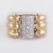 0.46 Carat Pavé Diamonds on 18k Yellow and White Ring 4