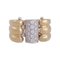 0.46 Carat Pavé Diamonds on 18k Yellow and White Ring 1