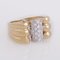 0.46 Carat Pavé Diamonds on 18k Yellow and White Ring 10