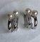 18 Karat White Gold Earrings with Salt Sea Pearls and Diamonds, Set of 2, Image 3