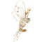 18 Karat White and Yellow Gold Wreath Brooch With Diamonds 1