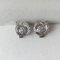 0.75 Carat Diamonds on 18 Karat White Gold Flower Earrings, Set of 2, Image 2