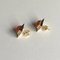 18 Karat Yellow Gold Earrings with Red Mediterranean Coral, Set of 2 2