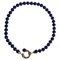 18 Karat Yellow Gold and Sodalite with Diamonds Necklace, Image 1