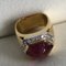 18k Yellow and White Gold Ring with a 5.00ct Tourmaline and Diamonds by Gio Caroli 5