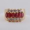 18 Kt Yellow Gold and 1.95 CTS Marquise Rubies & Round Diamonds Band Ring, Image 7