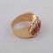 18 Kt Yellow Gold and 1.95 CTS Marquise Rubies & Round Diamonds Band Ring 4