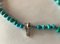 Turquoise Nuggets Necklace with Pearls and 18 Karat White Gold Clasp 6