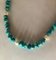 Turquoise Nuggets Necklace with Pearls and 18 Karat White Gold Clasp 3