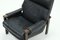 Vintage Black Leather Lounge Chair, 1970s 2
