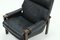 Vintage Black Leather Lounge Chair, 1970s, Image 2