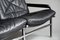 Mid-Century Aluminium and Black Leather Sofa by Andre Vanden Beuck 2