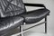 Mid-Century Sofa aus Aluminium & schwarzem Leder von Andre Vanden Beuck 2