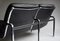 Mid-Century Aluminium and Black Leather Sofa by Andre Vanden Beuck 17