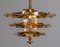 Tall Brass Chandelier from Kinkeldey, 1960s, Germany 3