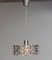Nickel and Two Tier Faceted Crystal Chandelier by Kinkeldey, Germany, 1950s 8