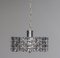 Nickel and Two Tier Faceted Crystal Chandelier by Kinkeldey, Germany, 1950s, Image 4