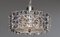 Nickel and Two Tier Faceted Crystal Chandelier by Kinkeldey, Germany, 1950s 9