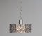 Nickel and Two Tier Faceted Crystal Chandelier by Kinkeldey, Germany, 1950s, Image 5