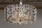 Nickel and Two Tier Faceted Crystal Chandelier by Kinkeldey, Germany, 1950s, Image 1