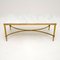 Vintage Italian Solid Brass & Marble Coffee Table 2