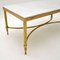 Vintage Italian Solid Brass & Marble Coffee Table 4