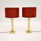 Vintage Solid Brass Table Lamps , Set of 2 3