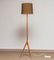 Slim and Tall Scandinavian Teak Tripod Floor Lamp from Luxus, Sweden, 1960s 6