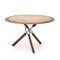 Round Rattan, Leather and Metal Table by Ramon Castellanos for Kalma, 1980s 1